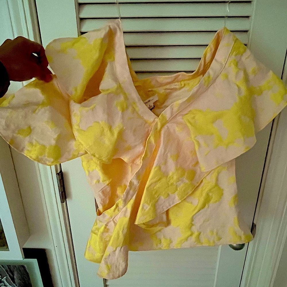 Yellow and Pink Cream Women's Top